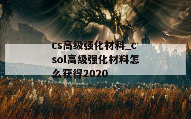 cs高级强化材料_csol高级强化材料怎么获得2020