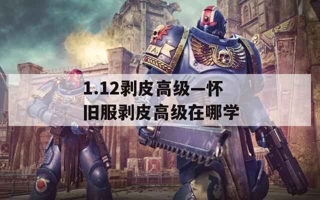 1.12剥皮高级—怀旧服剥皮高级在哪学