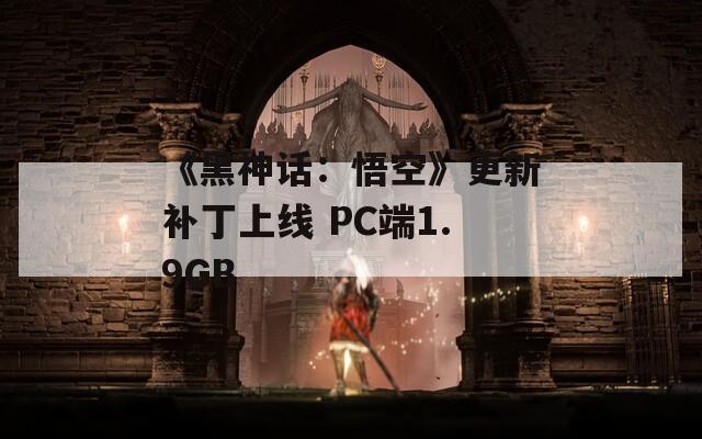 《黑神话：悟空》更新补丁上线 PC端1.9GB