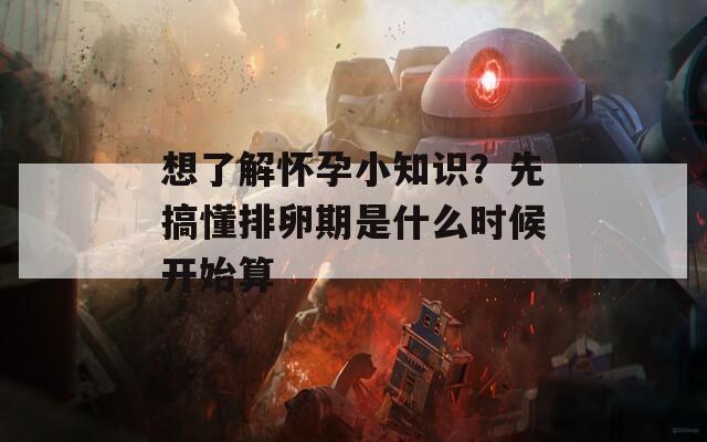 想了解怀孕小知识？先搞懂排卵期是什么时候开始算