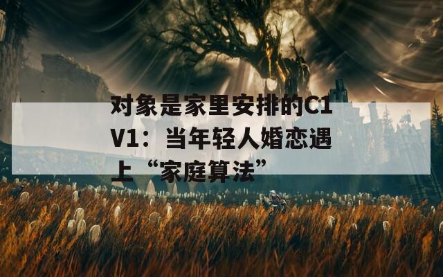 对象是家里安排的C1V1：当年轻人婚恋遇上“家庭算法”