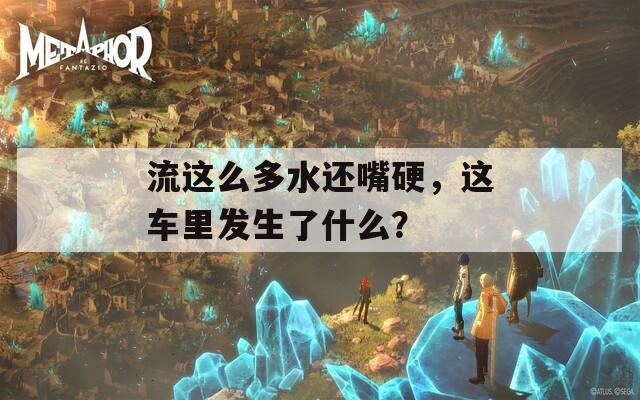 流这么多水还嘴硬，这车里发生了什么？