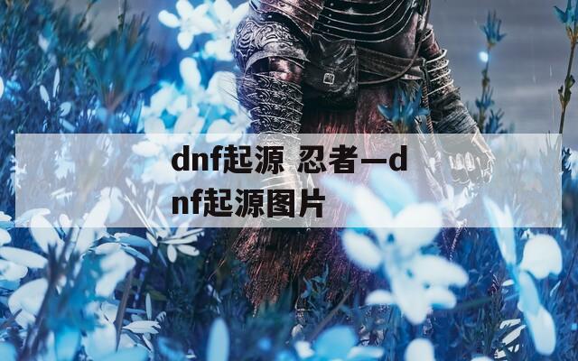 dnf起源 忍者—dnf起源图片