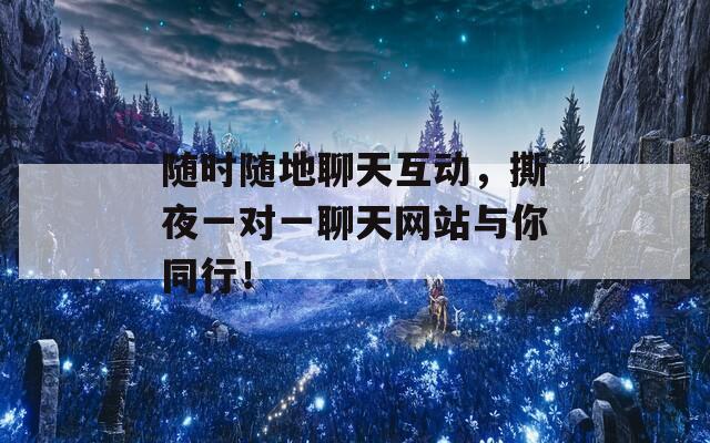 随时随地聊天互动，撕夜一对一聊天网站与你同行！