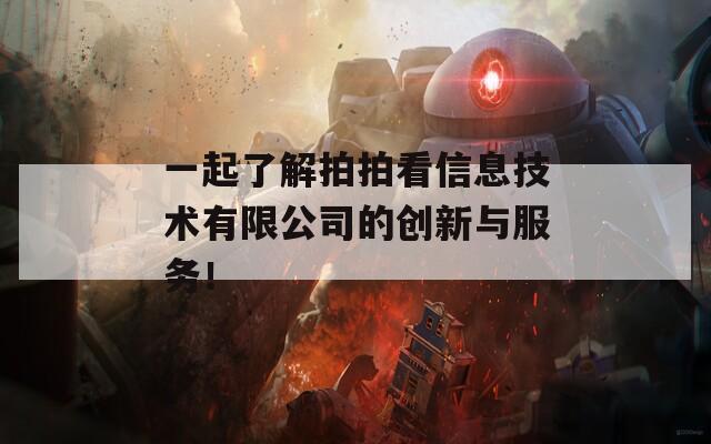 一起了解拍拍看信息技术有限公司的创新与服务！