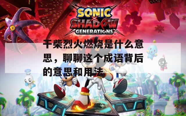 干柴烈火燃烧是什么意思，聊聊这个成语背后的意思和用法