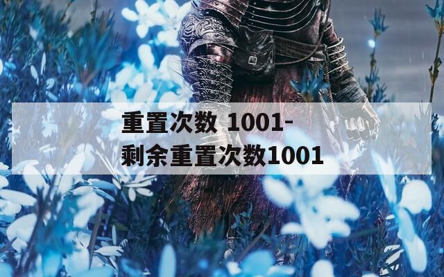 重置次数 1001-剩余重置次数1001