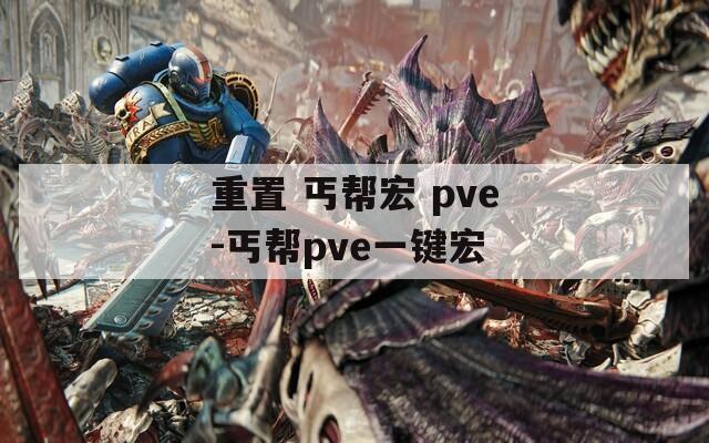 重置 丐帮宏 pve-丐帮pve一键宏