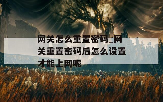 网关怎么重置密码_网关重置密码后怎么设置才能上网呢