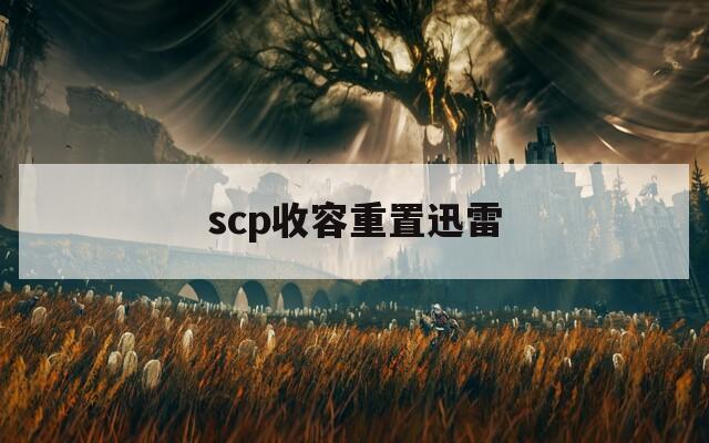 scp收容重置迅雷