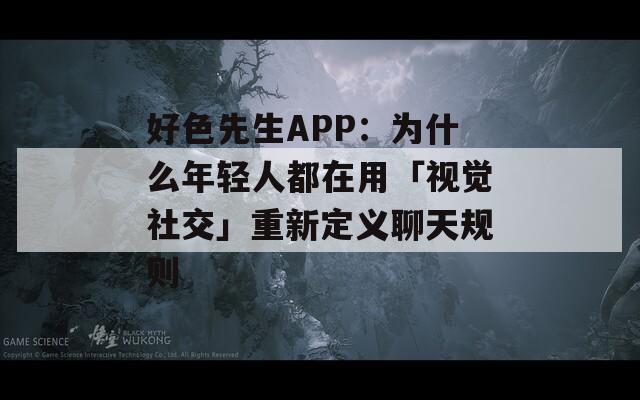 好色先生APP：为什么年轻人都在用「视觉社交」重新定义聊天规则