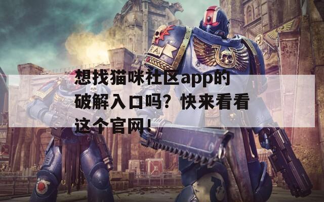想找猫咪社区app的破解入口吗？快来看看这个官网！