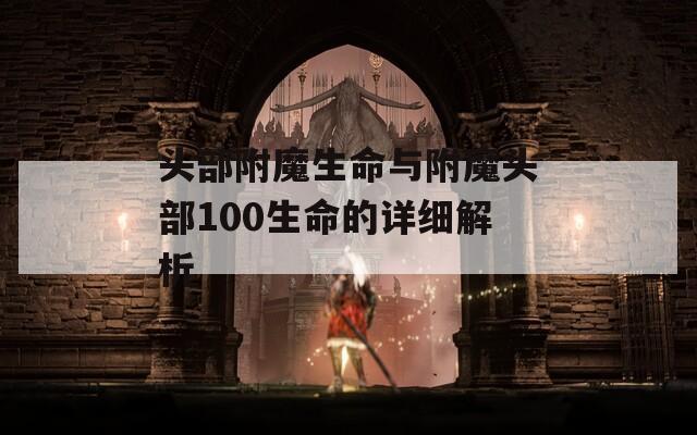 头部附魔生命与附魔头部100生命的详细解析